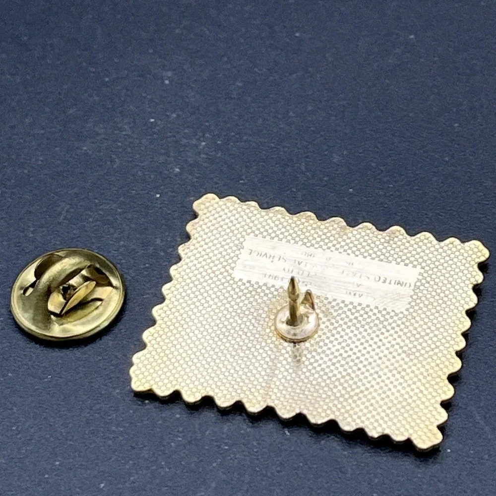 1992 Barcelona Summer Olympics‎ USPS Sponsor Hurdles Track Stamp Lapel Hat Pin